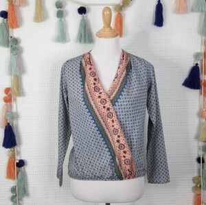 Renee C. Landry Wrap Blouse